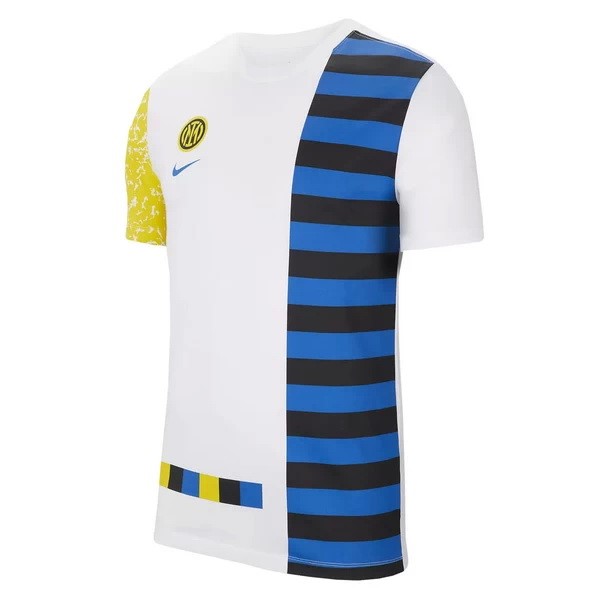 Camiseta Entrenamiento Inter Milan 2021-2022 Blanco Azul Amarillo